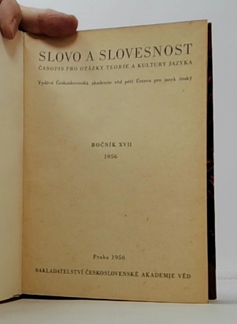 Slovo a slovesnost ročník XVII.