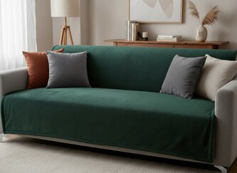 Přehoz na sedačku - pohovku - deka BERTA zelená 170x210 cm Mybesthome