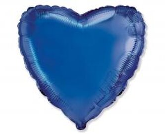 Balon foliowy 46cm Serce niebieski