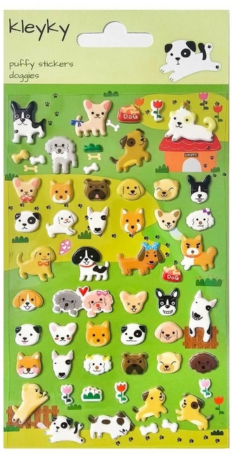 Naklejki wypukłe Szczeniaki, Kleyky
