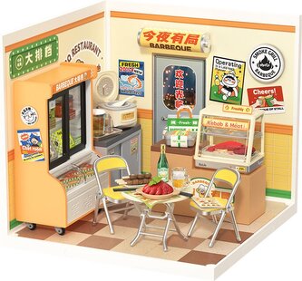 ROBOTIME Rolife DIY House: Restaurace Nonstop s LED osvětlením 120 dílků