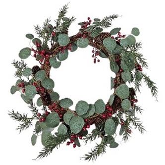 Wianek z czerwonymi kulkami 60cm, Ziemia Obiecana