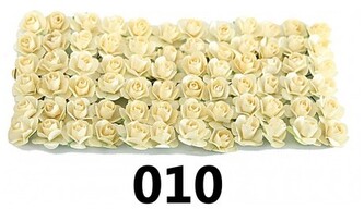 Kwiaty papierowe 15mm/72szt, kremowe, Florystyka