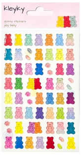 Naklejki wypukłe Misiowe Żelki, Kleyky