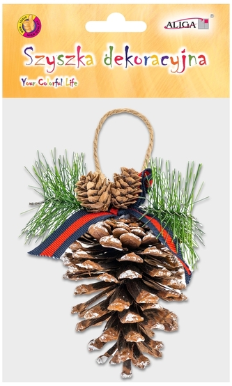 Szyszka dekoracyjna z zawieszką 8x15cm SZYSZ-150, Aliga