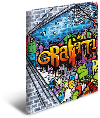 Teczka z gumką A4 plastikowa Graffiti, Herma