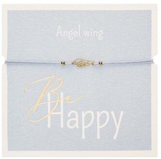 Bransoletka Gifty Be Happy pozłacana gold Angel Wing, MFP