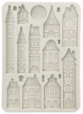 Foremka silikonowa A5 Gear up domki, Stamperia