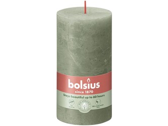 Bolsius svíčka válec Rustic Shine Fresh Olive zelená 68x130mm