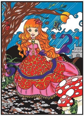 Kolorowanka welwetowa Księżniczka 47 x 35 cm, Colorvelvet