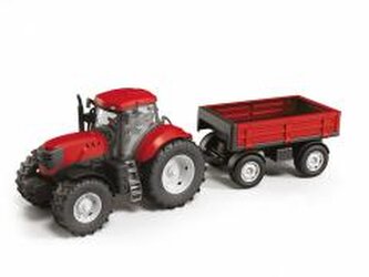Traktor Adriatic z przyczepą czerwony