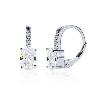 NB-3494 Stříbrné náušnice s čirými zirkony