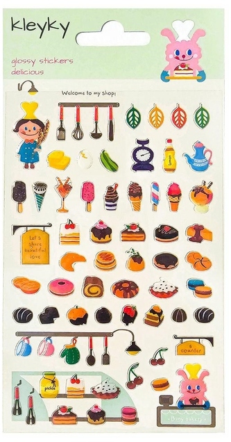 Naklejki wypukłe Smakołyki, Kleyky
