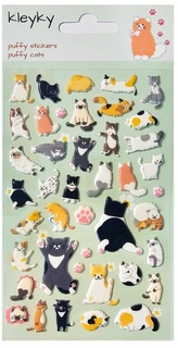 Naklejki wypukłe Puszyste Kotki, Kleyky