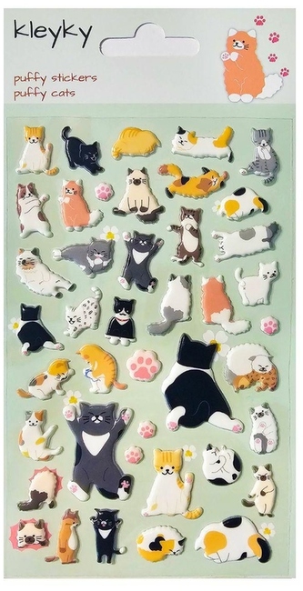 Naklejki wypukłe Puszyste Kotki, Kleyky