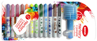 Marker z pompką do dmuchania+ szablony 12kol, Beniamin