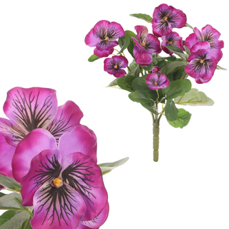 Maceška - umělá kytice, fialová