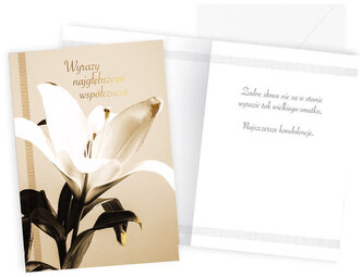 Karnet PR-547 Kondolencje (lilia), Passion