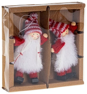 Zawieszki - Lalki świąteczne w futerku op. 2szt., Rozette