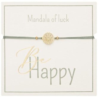 Bransoletka Gifty Be Happy pozłacana gold Mandala of Luck, MFP