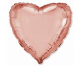 Balon foliowy 46cm Serce różowo-złote