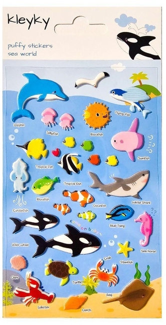 Naklejki wypukłe Morski Świat, Kleyky