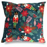 Vánoční polštář NUTCRACKER VIBES 40x40 cm vzor louskáček