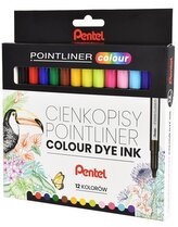 Zestaw cienkopisów PENTEL POINTLINER COLOUR 12 sztuk