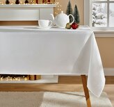 Vánoční ubrus na stůl SNOWFLAKES 150x300 cm bílá