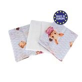 Bomimi Pleny bavlna Premium 140 g/m2 potisk, 80x70, 3ks, ZAJÍČEK-RŮŽOVÁ