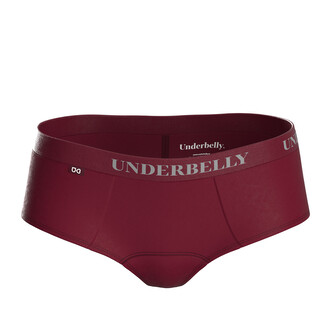 Menstruační kalhotky Underbelly Lowee červené (LOWEE-BO-BO-1-PAD) S