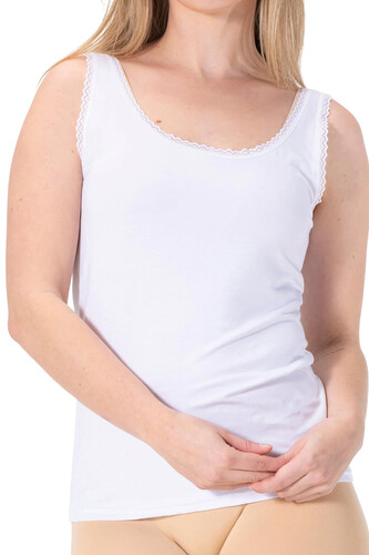 Dámské tílko Gaubert bílé (GBTW-810) XXL/3XL