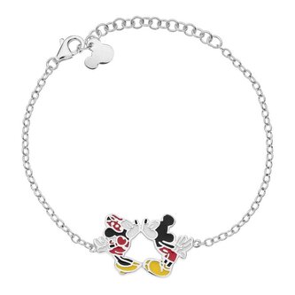 Krásný stříbrný náramek Mickey and Minnie Mouse BS00044SL-55.CS Disney