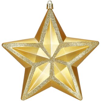 Vánoční hvězda zlatá 16x15 cm, vánoční ozdoba
