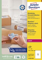 Avery Zweckform L7167B-100 Neprůhledné etikety na zásilky 199,6x289,1 mm, bílé