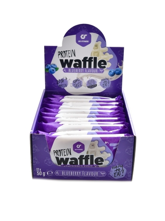 Go Fitness - Protein wafle 12 x 50 g - raspberry white chocolate