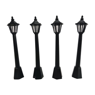 Sada 4ks dekorativních pouličních lamp, 9 cm