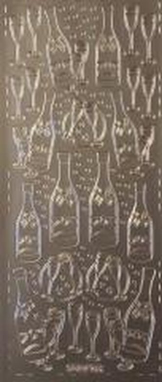 Stiker ażurowy srebrny