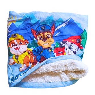 Chlapecký nákrčník TLAPKOVÁ PATROLA Adventure coral fleece modrý