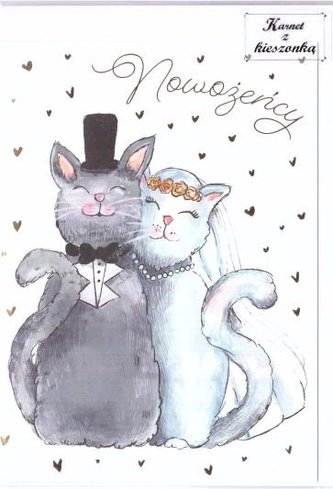 Karnet B6 z kieszonką - Koty