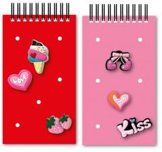 Notes na spirali 15x8,5cm z przypinkami mix