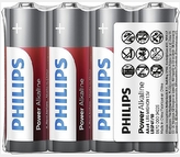 baterie ALKALINE AA LR6 1,5V, Tužková, PHILIPS (krab.48ks=12x4ks)