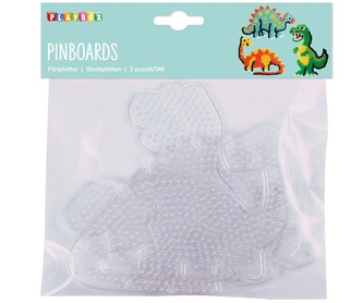 Destičky pro zažehlovací korálky 3ks Dino