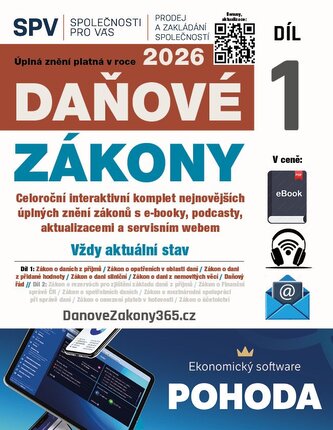 Daňové zákony 2026 (Díl 1.)
