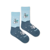 Detské ponožky Bob a Bobek v zimě Modré M (27-30)