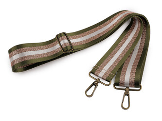 Popruh na tašku s karabinami šíře 5 cm - 1 ks - 9 zelená zlatá