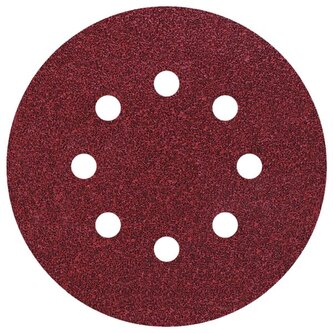 Papier szlifierski 125 mm Wolfcraft - gr. 80, perforowany, na rzep [25 szt.]