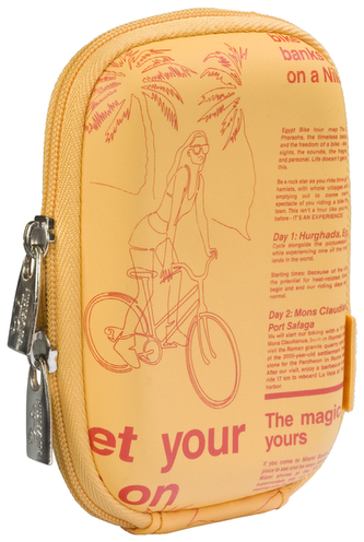 Riva Case 7023 pouzdro na fotoaparát, žluté Newspaper