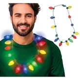 Svítící vánoční girlanda na krk – 12 barevných LED