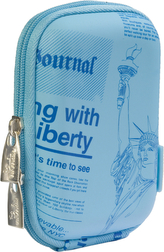 Riva Case 7103 pouzdro na fotoaparát, tyrkysové Newspaper